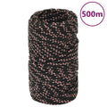 VidaXL Bootsseil 2 mm 500 m Polypropylen Schwarz