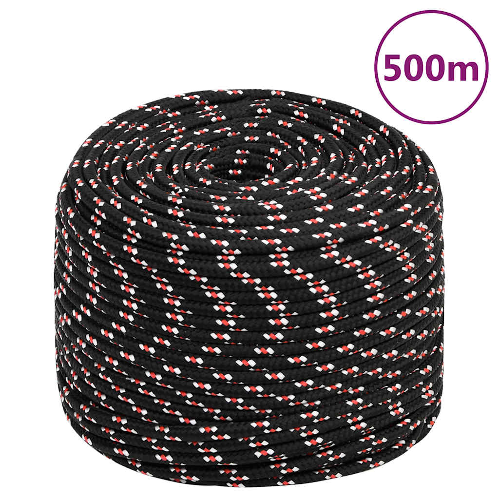 VIDAXL -Kofferchen -Seil 10 mm 500 m Polypropylen schwarz