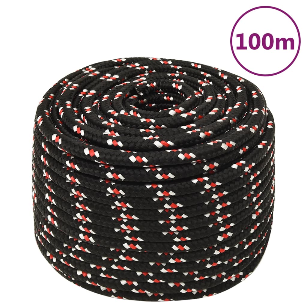 VIDAXL - Koffer - Seil 14 mm 100 m Polypropylen schwarz