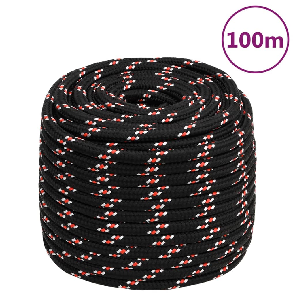 VIDAXL - Kofferseil 18 mm 100 m Polypropylen schwarz