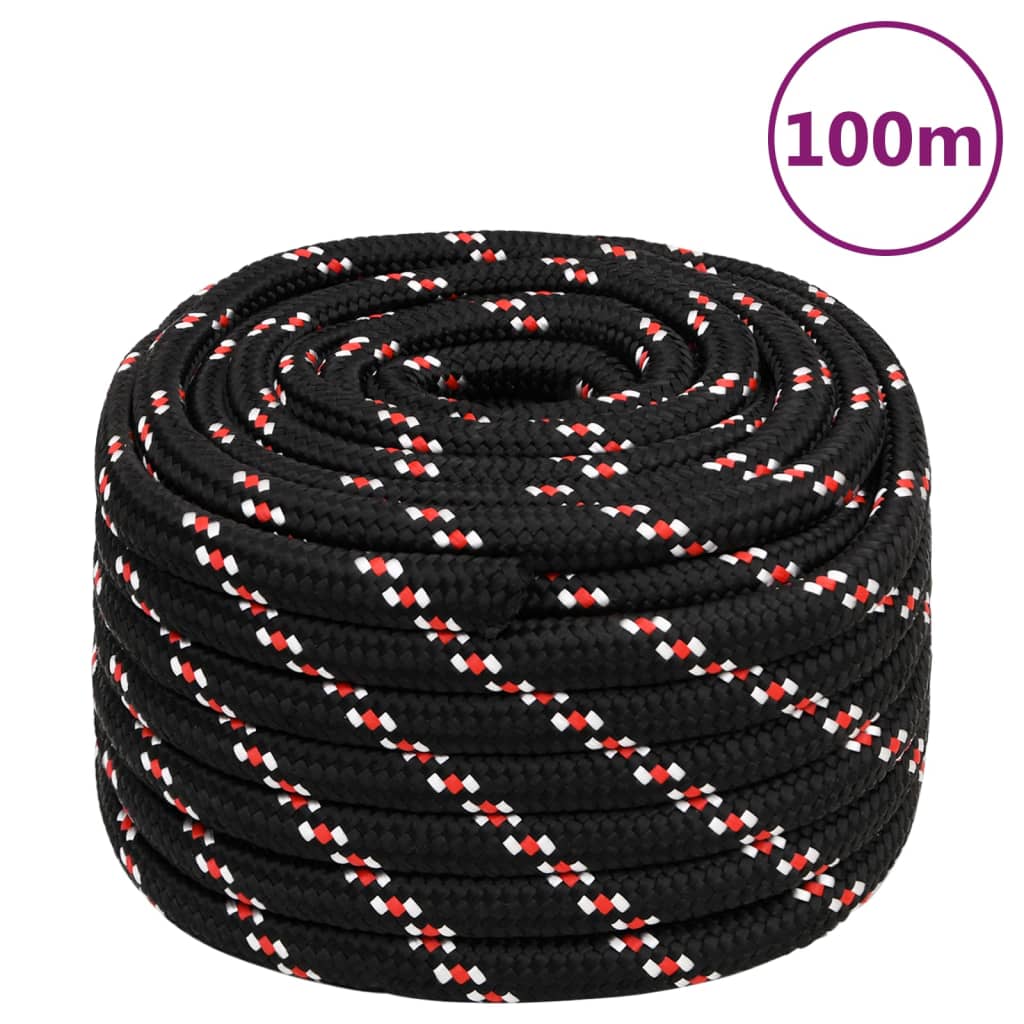 Vidaxl - Bootsseil 20 mm 100 m Polypropylen schwarz