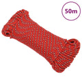 VidaXL Bootsseil 4 mm 50 m Polypropylen Rot