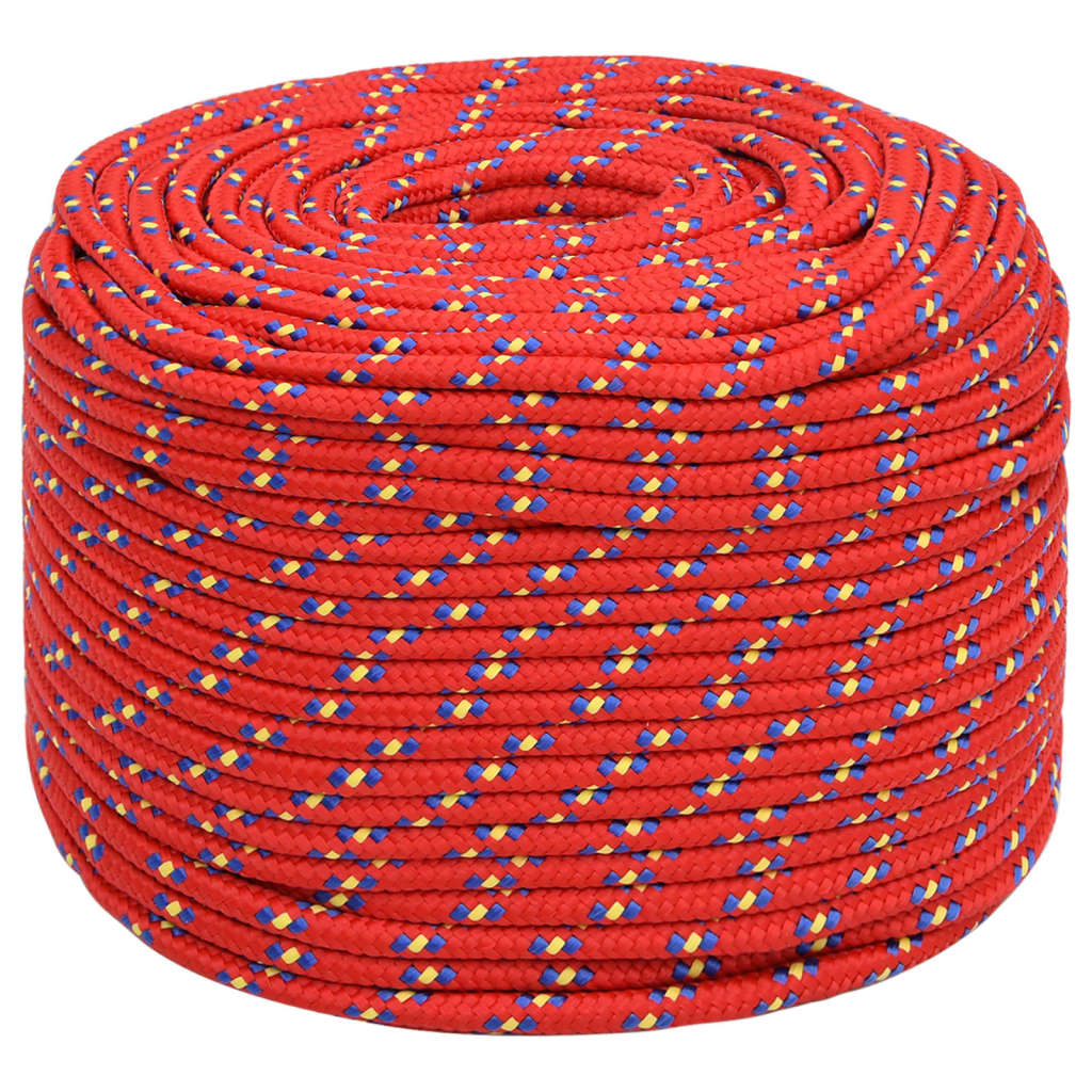 VidaXL Bootsseil 6 mm 25 m Polypropylen Rot