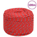 VidaXL Bootsseil 10 mm 100 m Polypropylen Rot