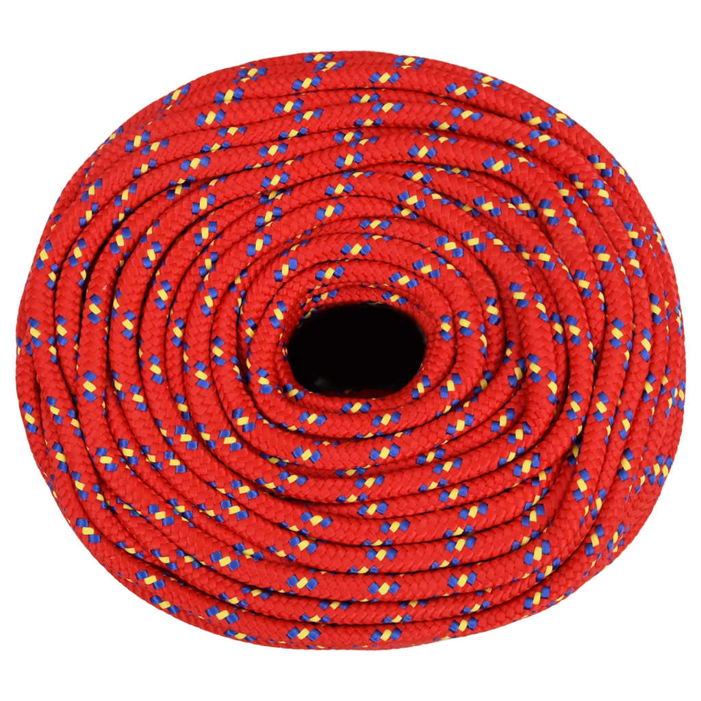 VidaXL Bootsseil 10 mm 100 m Polypropylen Rot