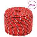 VidaXL Bootsseil 12 mm 25 m Polypropylen Rot