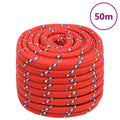 Vidaxl -Bootsseil 20 mm 50 m Polypropylen rot
