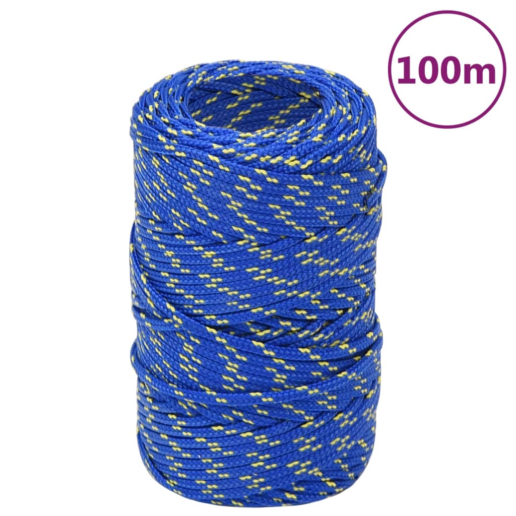 VidaXL Bootsseil 2 mm 100 m Polypropylen Blau