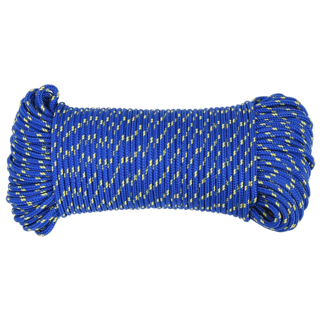 VidaXL Bootsseil 3 mm 25 m Polypropylen Blau