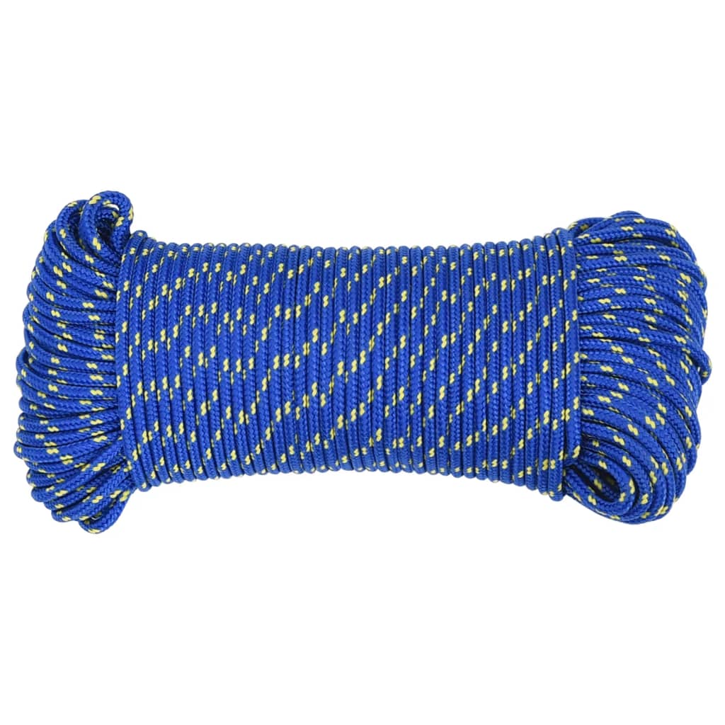 VidaXL Bootsseil 4 mm 50 m Polypropylen Blau