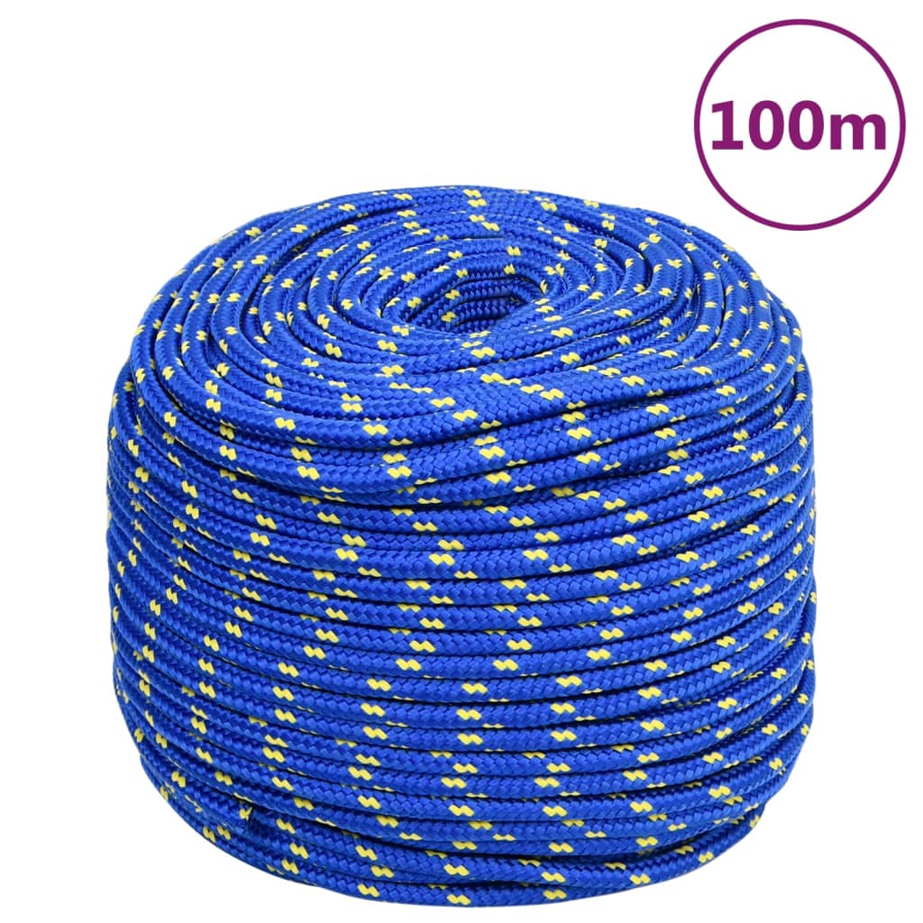 VidaXL Bootsseil 10 mm 100 m Polypropylen Blau