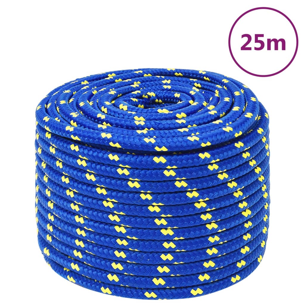 VidaXL Bootsseil 12 mm 25 m Polypropylen Blau