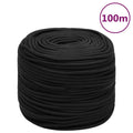VidaXL Bootsseil 8 mm 100 m Polypropylen Schwarz