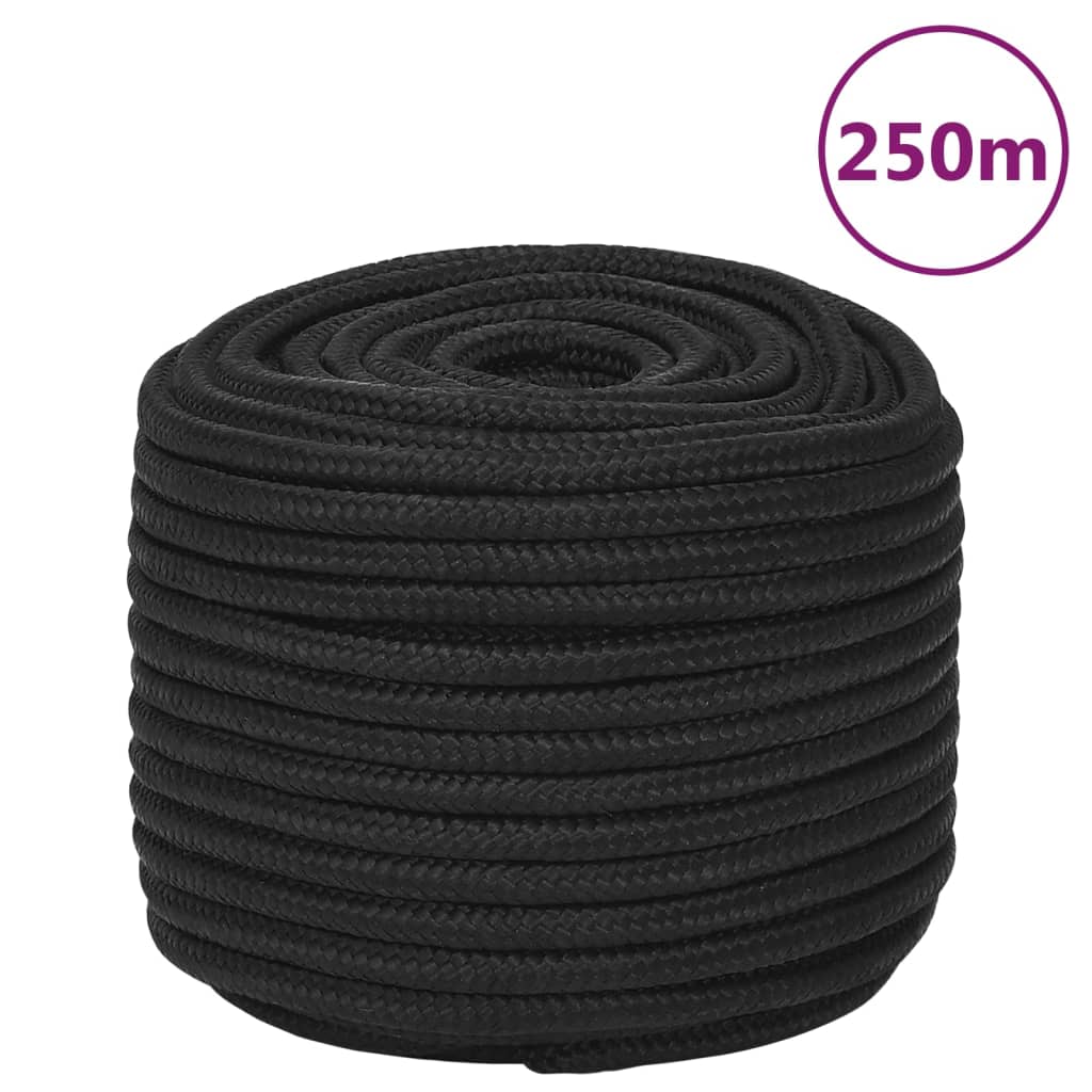 Vidaxl - Bootsseil 14 mm 250 m Polypropylen schwarz