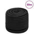 Vidaxl - Bootsseil 16 mm 50 m Polypropylen Schwarz