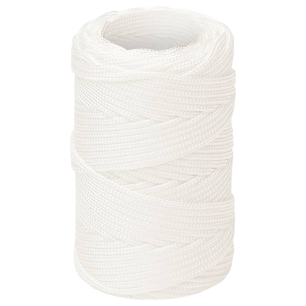 VidaXL Bootsseil 2 mm 250 m Polypropylen Weiß
