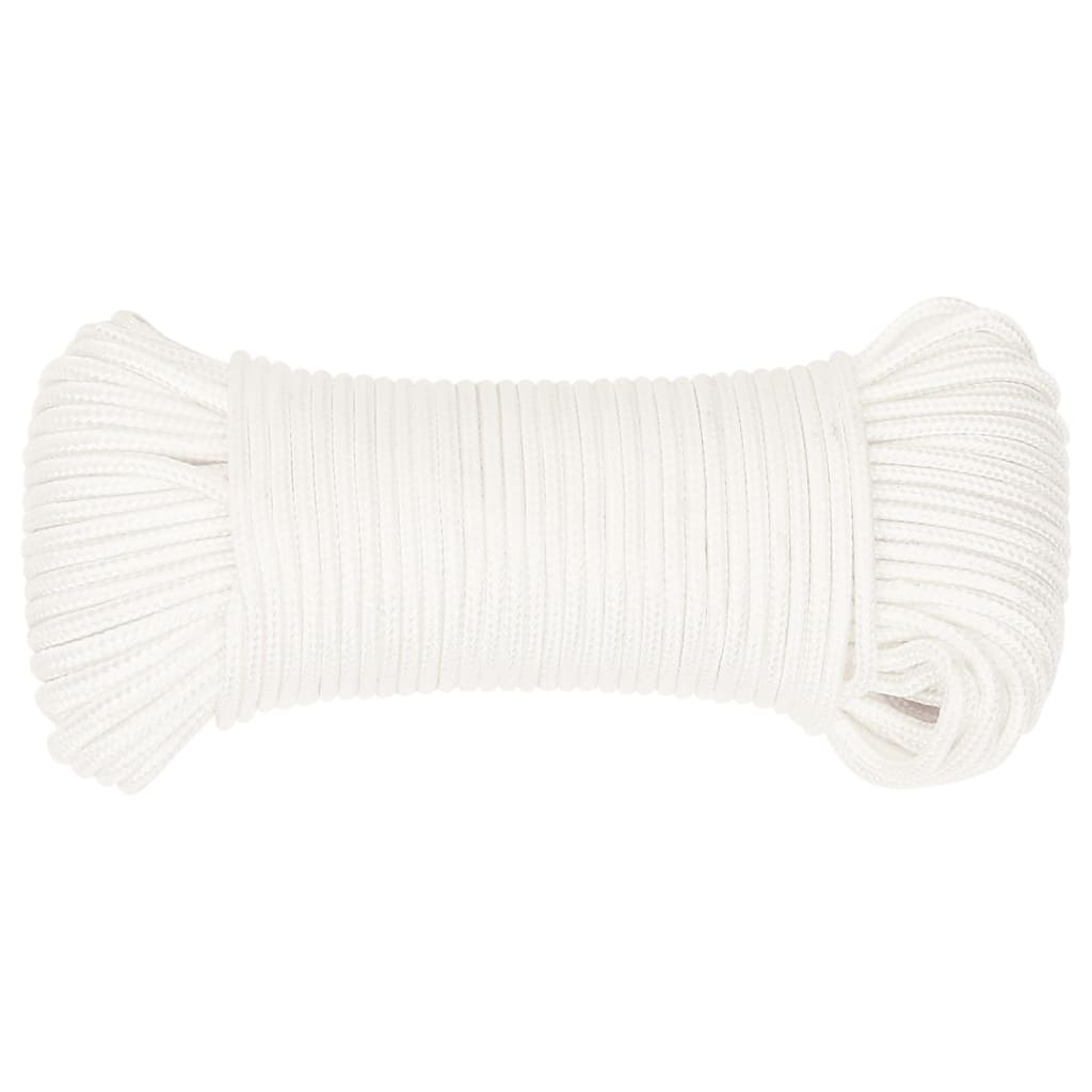 Vidaxl boottouw 3 mm 100 m polypropyleen volwit