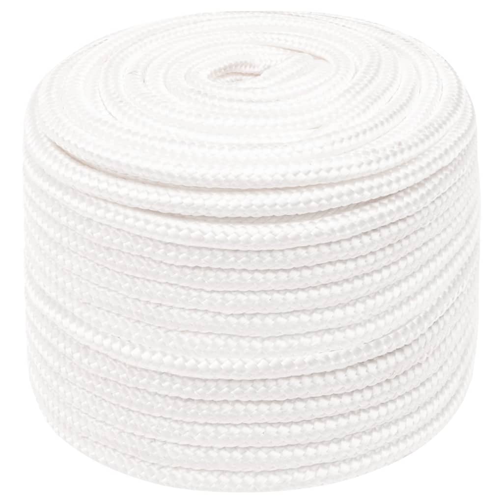 VidaXL Bootsseil 12 mm 50 m Polypropylen, einfarbig weiß
