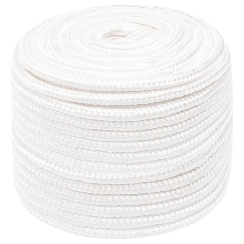 VidaXL Bootsseil 14 mm 50 m Polypropylen, Weiß