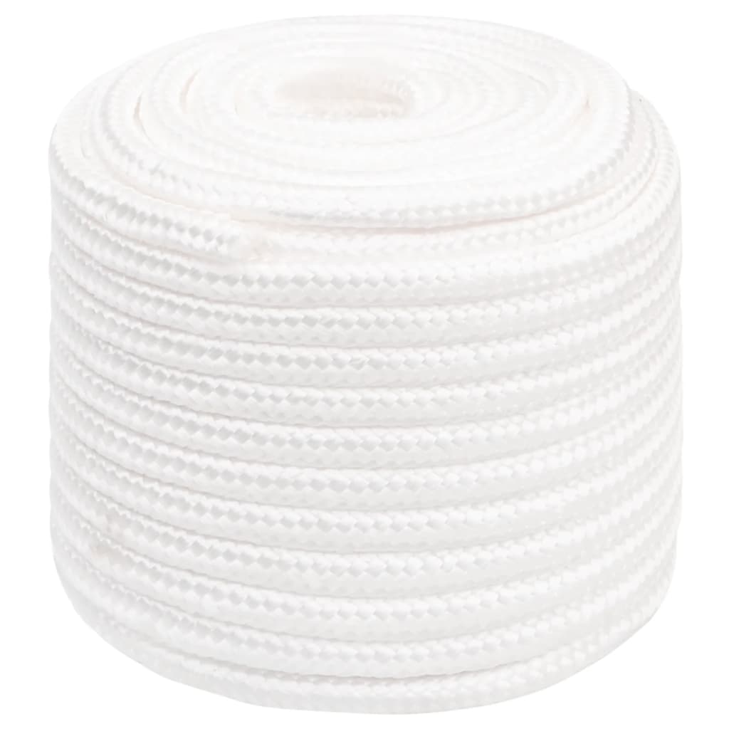Vidaxl -Bootsseil 16 mm 50 m Polypropylen vollweiß