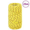 VidaXL Bootsseil 2 mm 25 m Polypropylen Gelb
