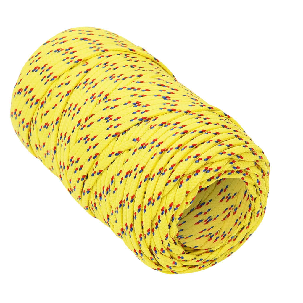 VidaXL Bootsseil 2 mm 100 m Polypropylen Gelb