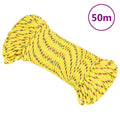 Vidaxl boottouw 4 mm 50 m polypropyleen geel