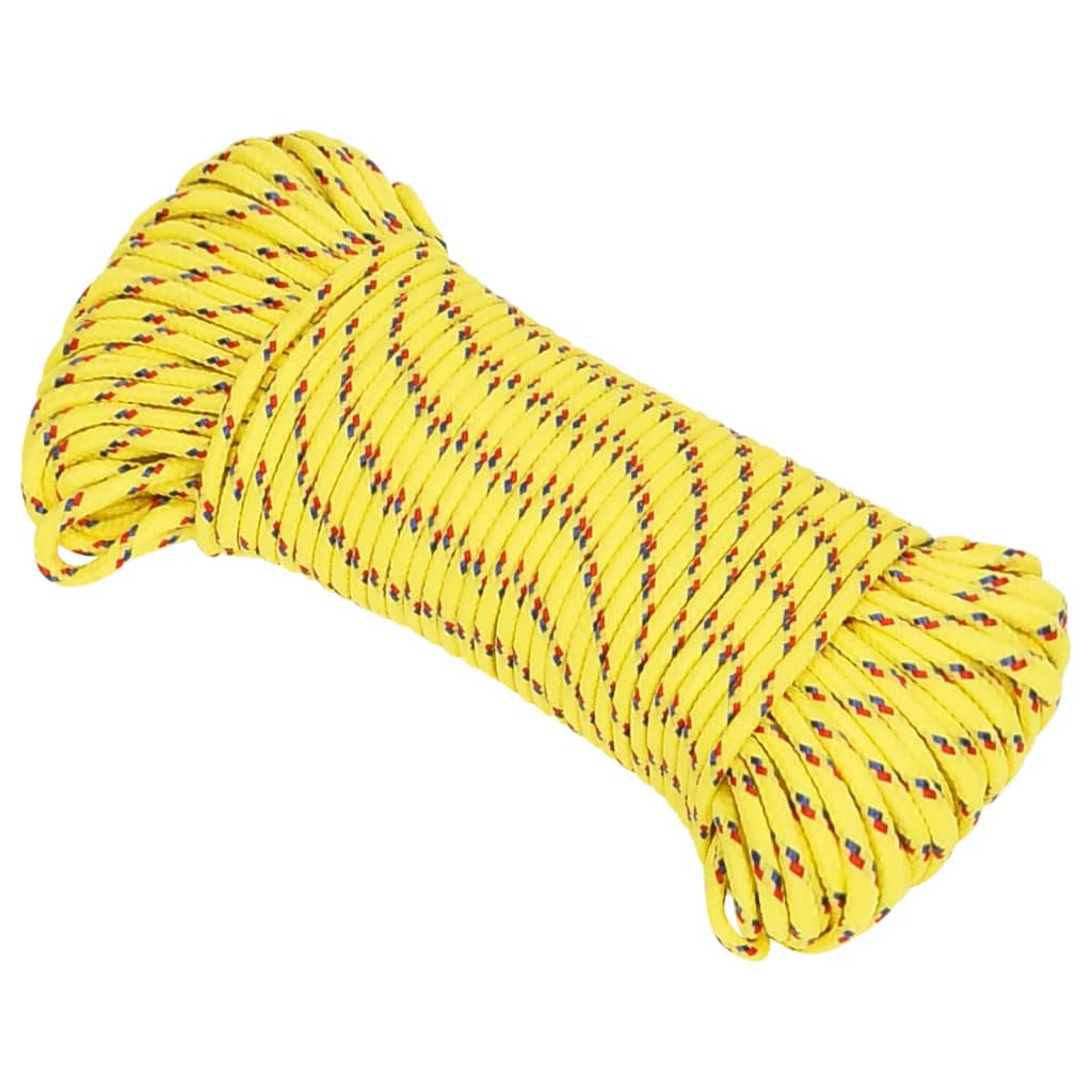 VidaXL Bootsseil 4 mm 500 m Polypropylen Gelb