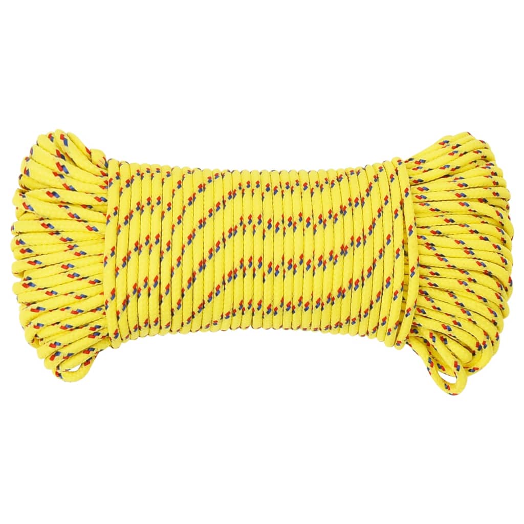 VidaXL Bootsseil 5 mm 25 m Polypropylen Gelb