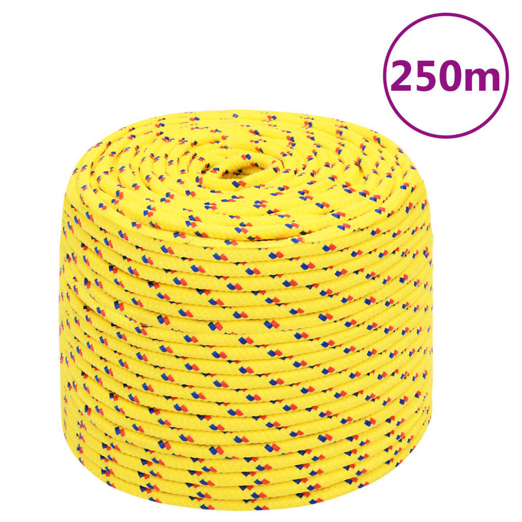VidaXL Bootsseil 6 mm 250 m Polypropylen Gelb