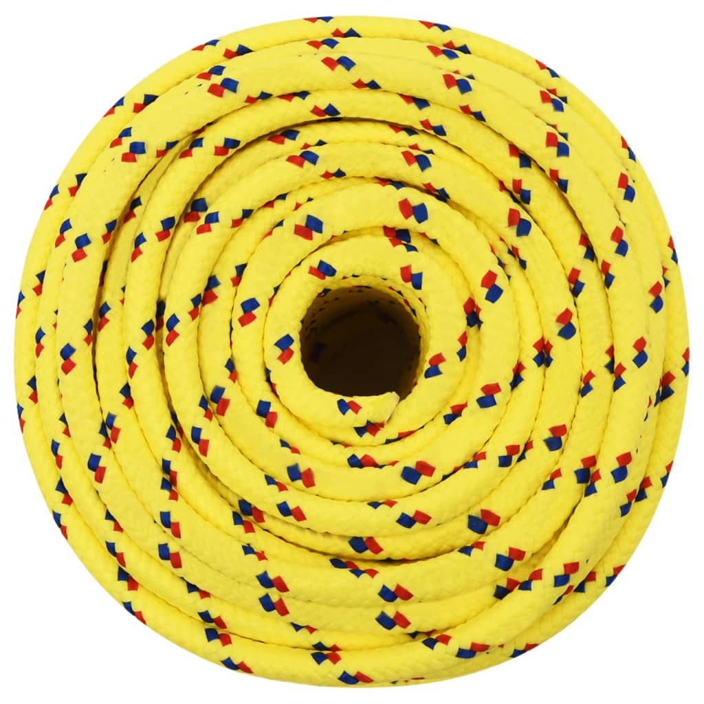 VidaXL Bootsseil 12 mm 50 m Polypropylen Gelb