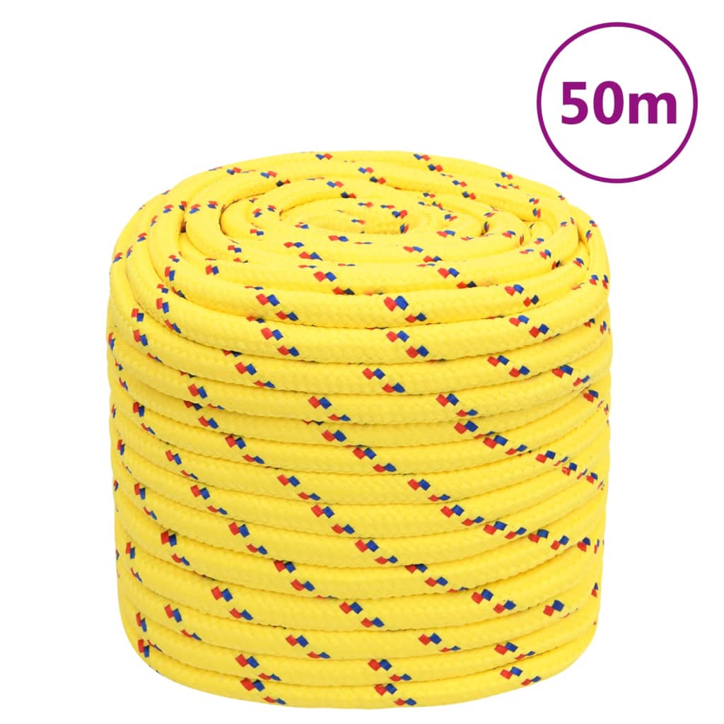 Vidaxl - Bootsabdeckung 18 mm 50 m Polypropylen gelb