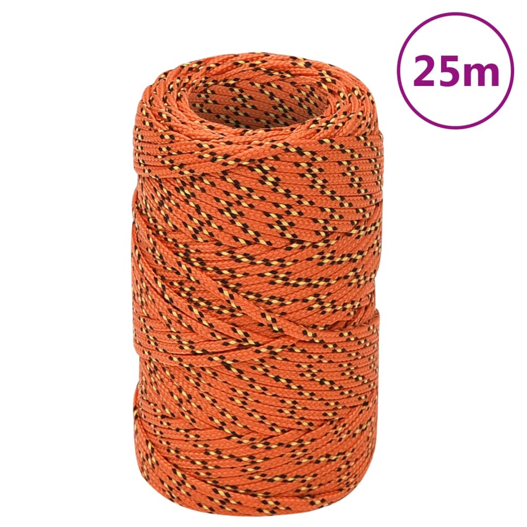 VidaXL Bootsseil 2 mm 25 m Polypropylen Orange