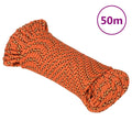 VidaXL Bootsseil 3 mm 50 m Polypropylen Orange