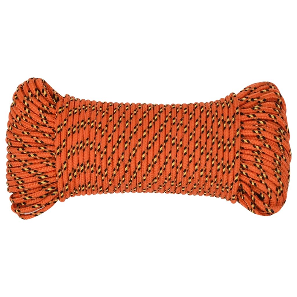 VidaXL Bootsseil 3 mm 500 m Polypropylen Orange