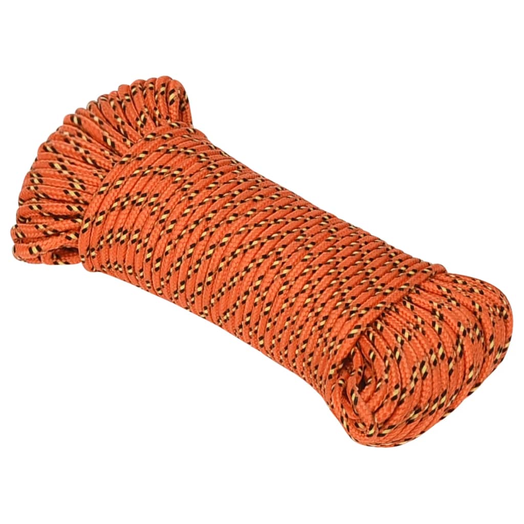 VidaXL Bootsseil 5 mm 100 m Polypropylen Orange