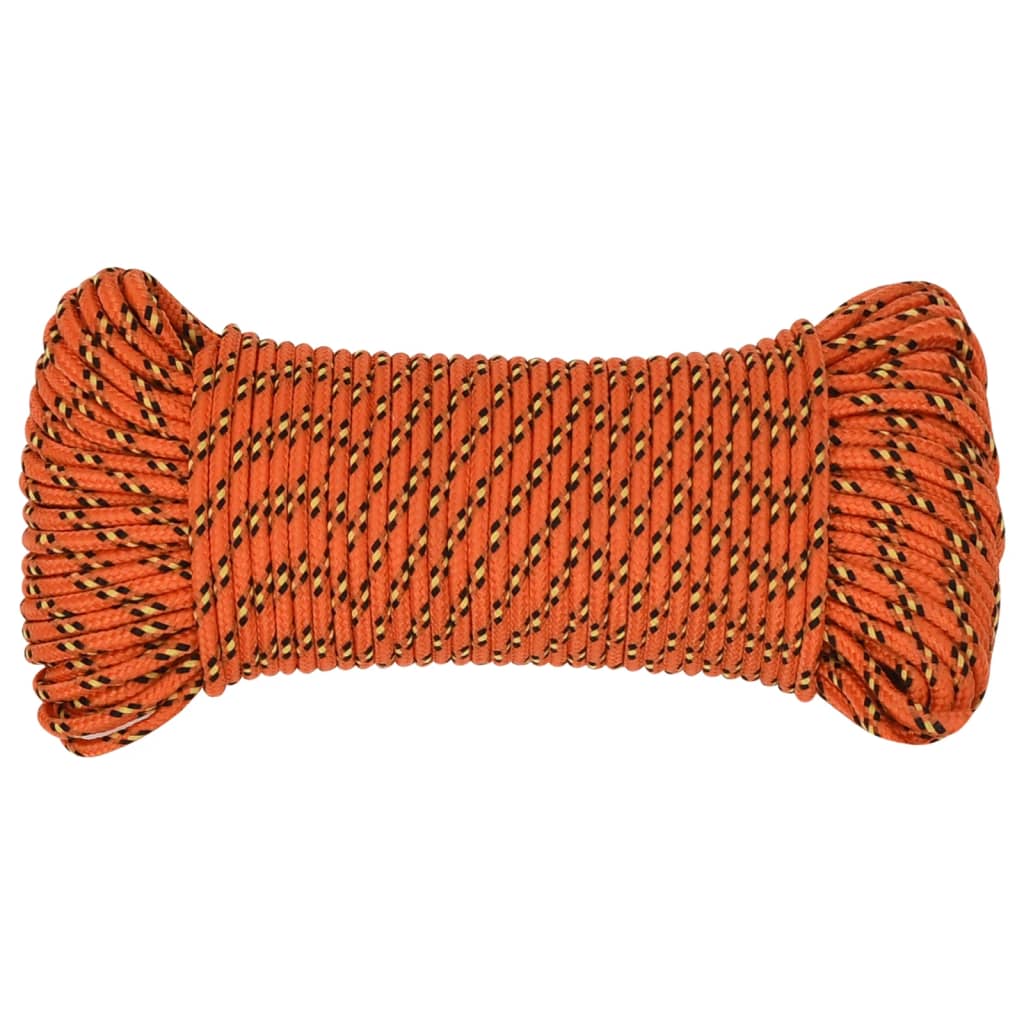 VidaXL Bootsseil 5 mm 100 m Polypropylen Orange