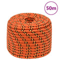 VidaXL Bootsseil 14 mm 50 m Polypropylen Orange