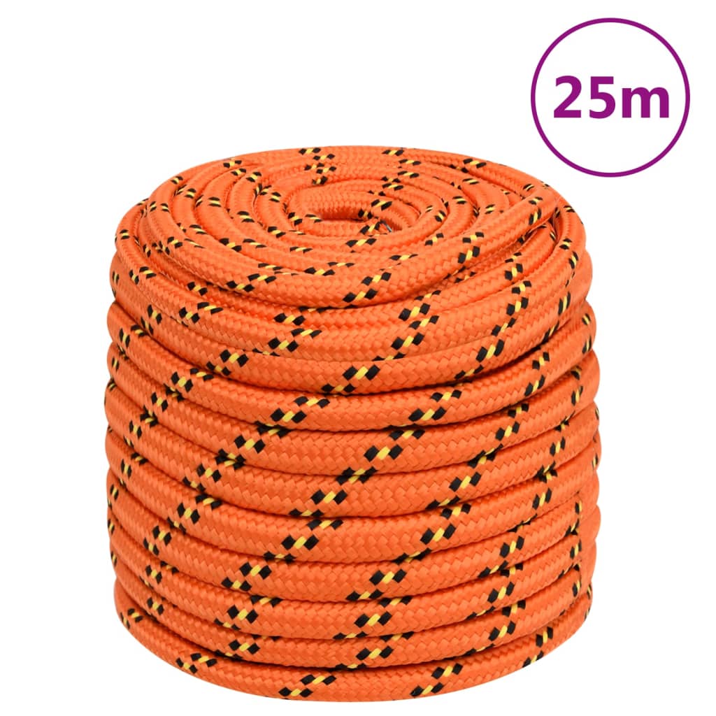 VidaXL Bootsseil 18 mm 25 m Polypropylen Orange