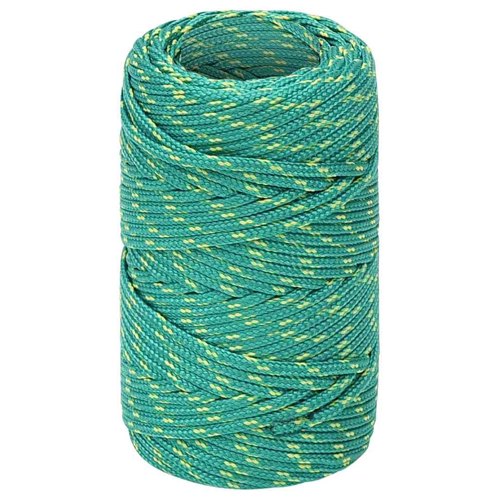 VidaXL Bootsseil 2 mm 50 m Polypropylen Grün