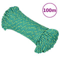 VidaXL Bootsseil 3 mm 100 m Polypropylen Grün