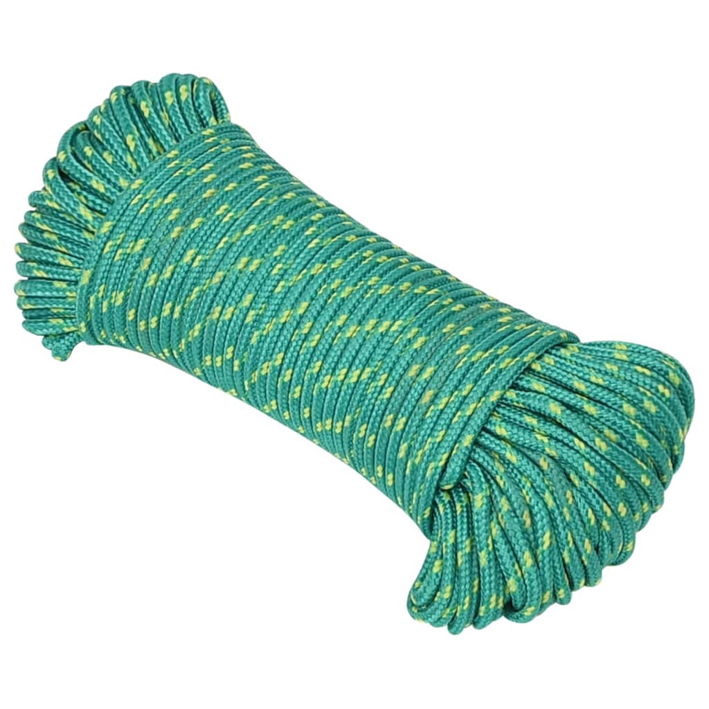 VidaXL Bootsseil 3 mm 100 m Polypropylen Grün