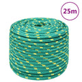 VidaXL Bootsseil 12 mm 25 m Polypropylen Grün