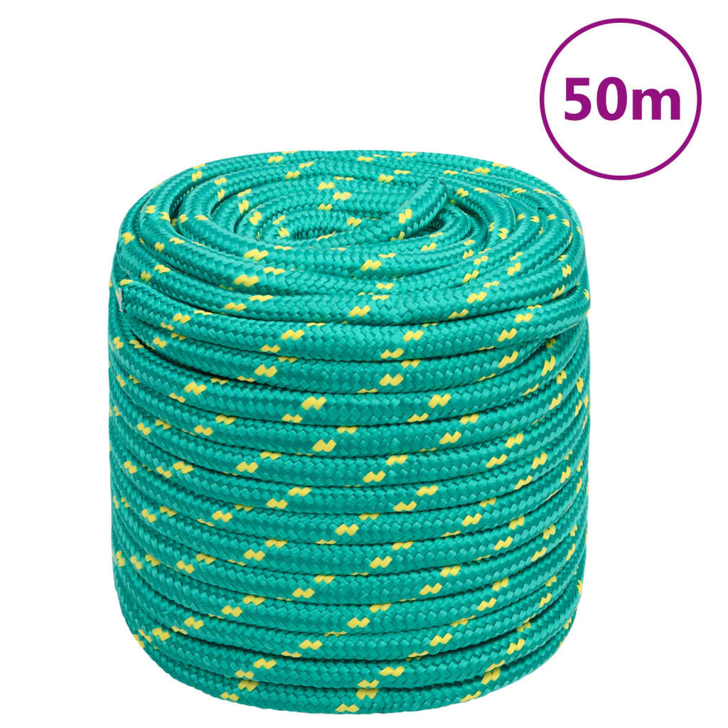 Vidaxxl -Bootsseil 18 mm 50 m Polypropylen grün