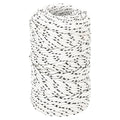 VidaXL Geflochtenes Bootsseil 2 mm x 250 m Polyester Weiß