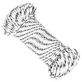 VidaXL Geflochtenes Bootsseil 3 mm x 500 m Polyester Weiß