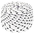 VidaXL Geflochtenes Bootsseil 10 mm x 25 m Polyester Weiß