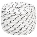 VidaXL Geflochtenes Bootsseil 14 mm x 25 m Polyester Weiß