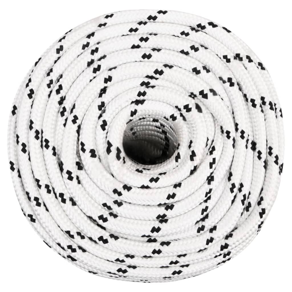 Vidaxxl - Bootsabdeckung, geflochten, 14 mm x 250 m, Polyester, weiß