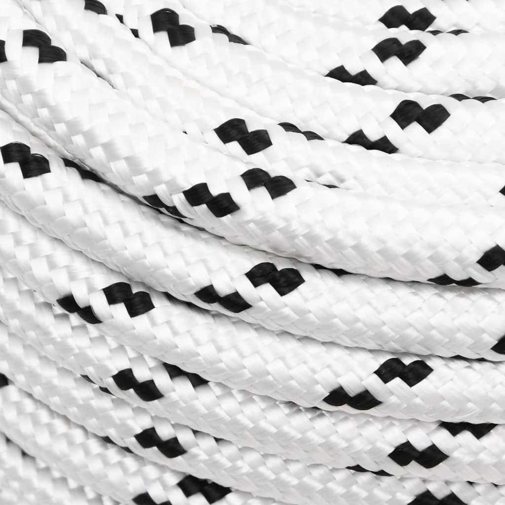 Vidaxxl - Bootsabdeckung, geflochten, 14 mm x 250 m, Polyester, weiß